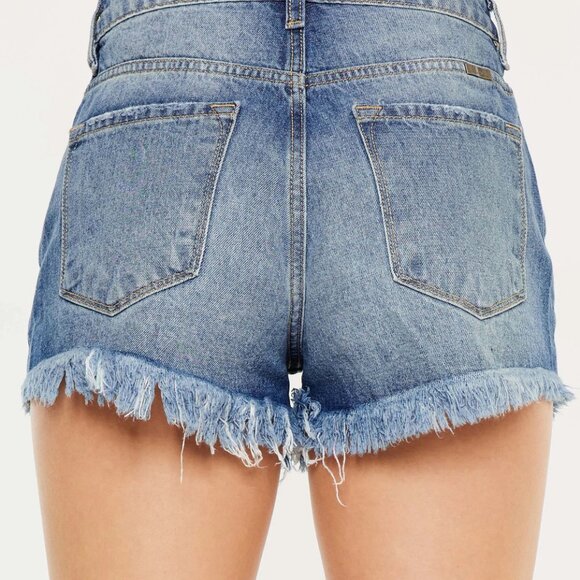 Hazel Blues® |  Kancan High Rise Raw Hem Denim Shorts - Picture 8 of 9